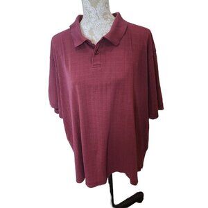 Haggar Short Sleeve Polo Shirt Burgundy Men's XXL